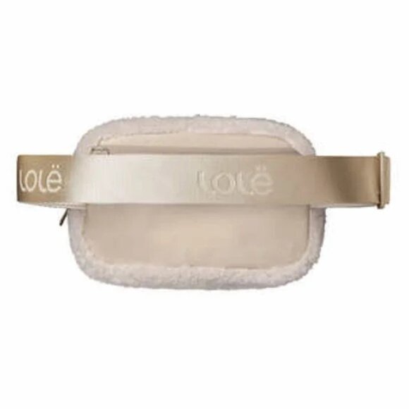 LOLE Fuzzy Sherpa Belt Bag Adjustable Crossbody Fanny Pack Convertible Cream - Picture 4 of 10